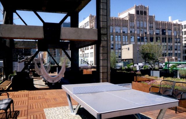 After: View of the rooftop tenant social area